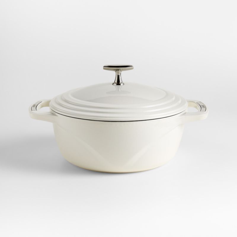 Lodge USA Enamel 4.5-Qt. Cast Iron Dutch Oven in Cloud White - image 0 of 6