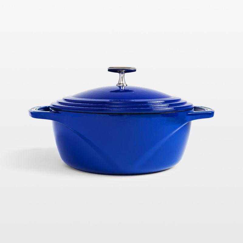 Enamel Dutch Oven, 6-Qt, Blue - Duluth Kitchen Co