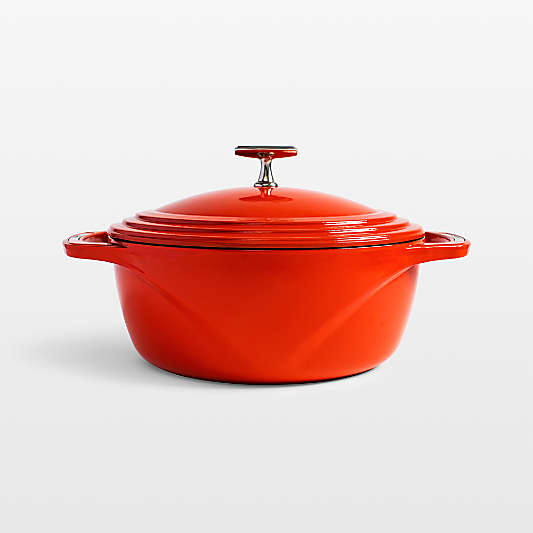 Lodge USA Enamel 6-Qt. Cast Iron Dutch Oven in Cherry on Top Red