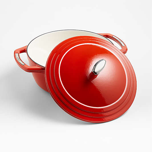 Lodge USA Enamel 6-Qt. Cast Iron Dutch Oven in Cherry on Top Red