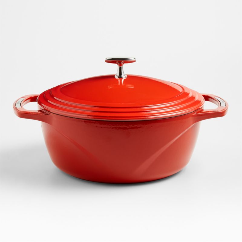 Lodge 7.5-Qt. Cherry on Top Red USA Enameled Cast Iron Dutch Oven