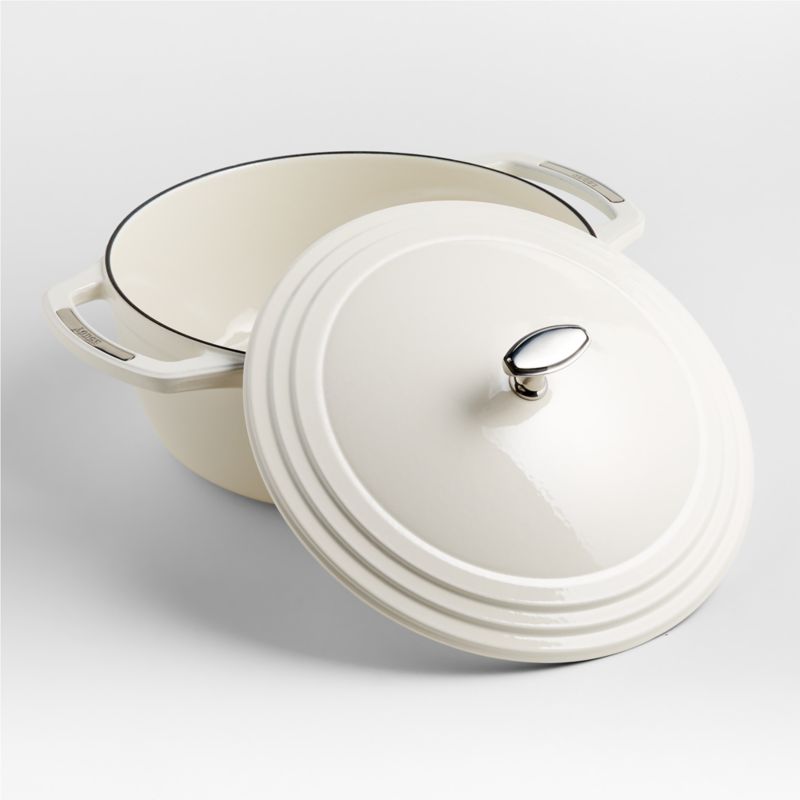 Lodge USA Enamel 7.5-Qt. Cast Iron Dutch Oven in Cloud White - image 4 of 4