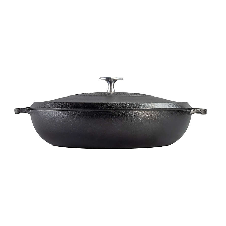 Lodge Blacklock 12 Triple Seasoned Cast Iron Lid - For Blacklock 12 Dutch  Ovens & Skillets - Locks In Moisture - High-Heat Aluminum Knob - Pan Lid