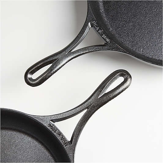 Lodge Blacklock 10.25" and 12" Seasoned Cast Iron Skillets, Set of 2