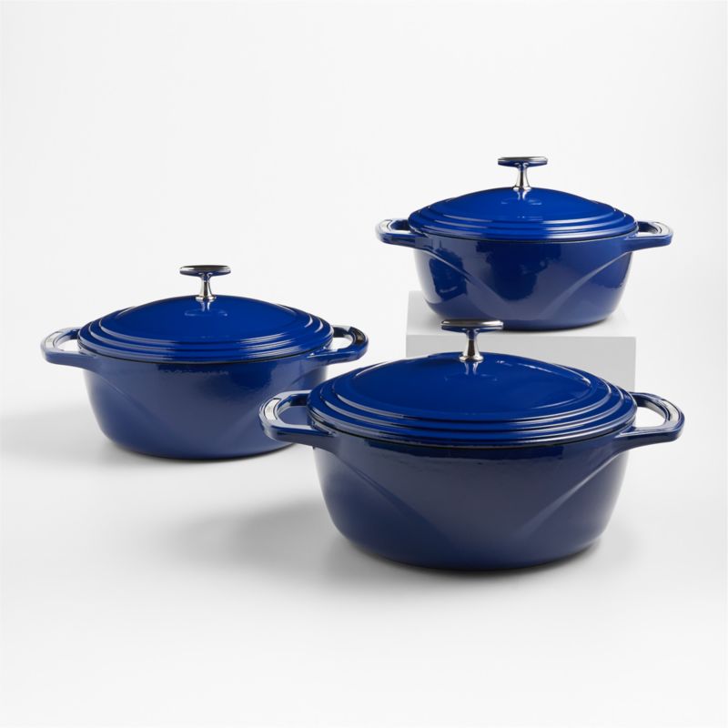 Custom Lodge® 6 Qt Blue Enameled Cast Iron Dutch Oven - USimprints