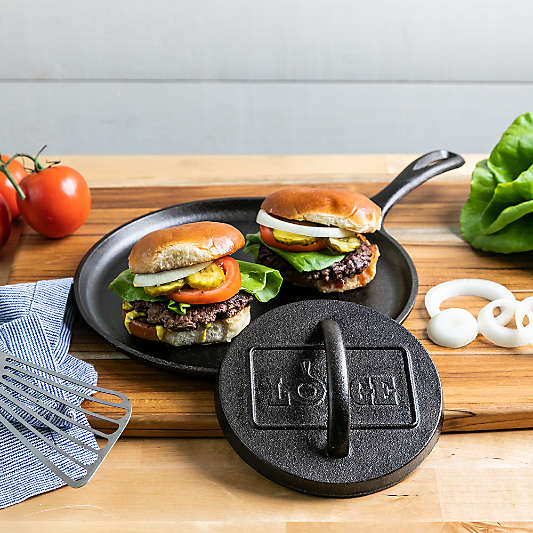 Lodge ® 6.25" Seasoned Cast Iron Burger Press