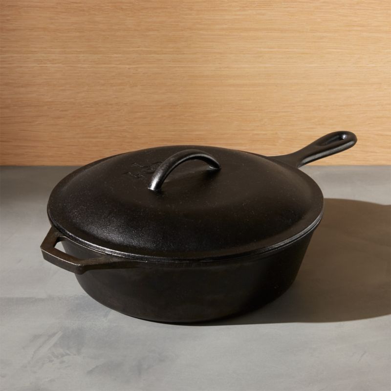 Lodge 5-Quart Cast Iron Covered Deep Skillet