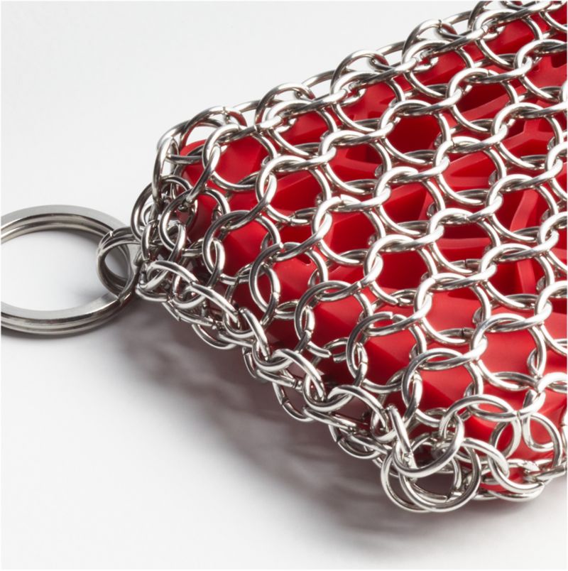 Lodge Chainmail Scrubber Red