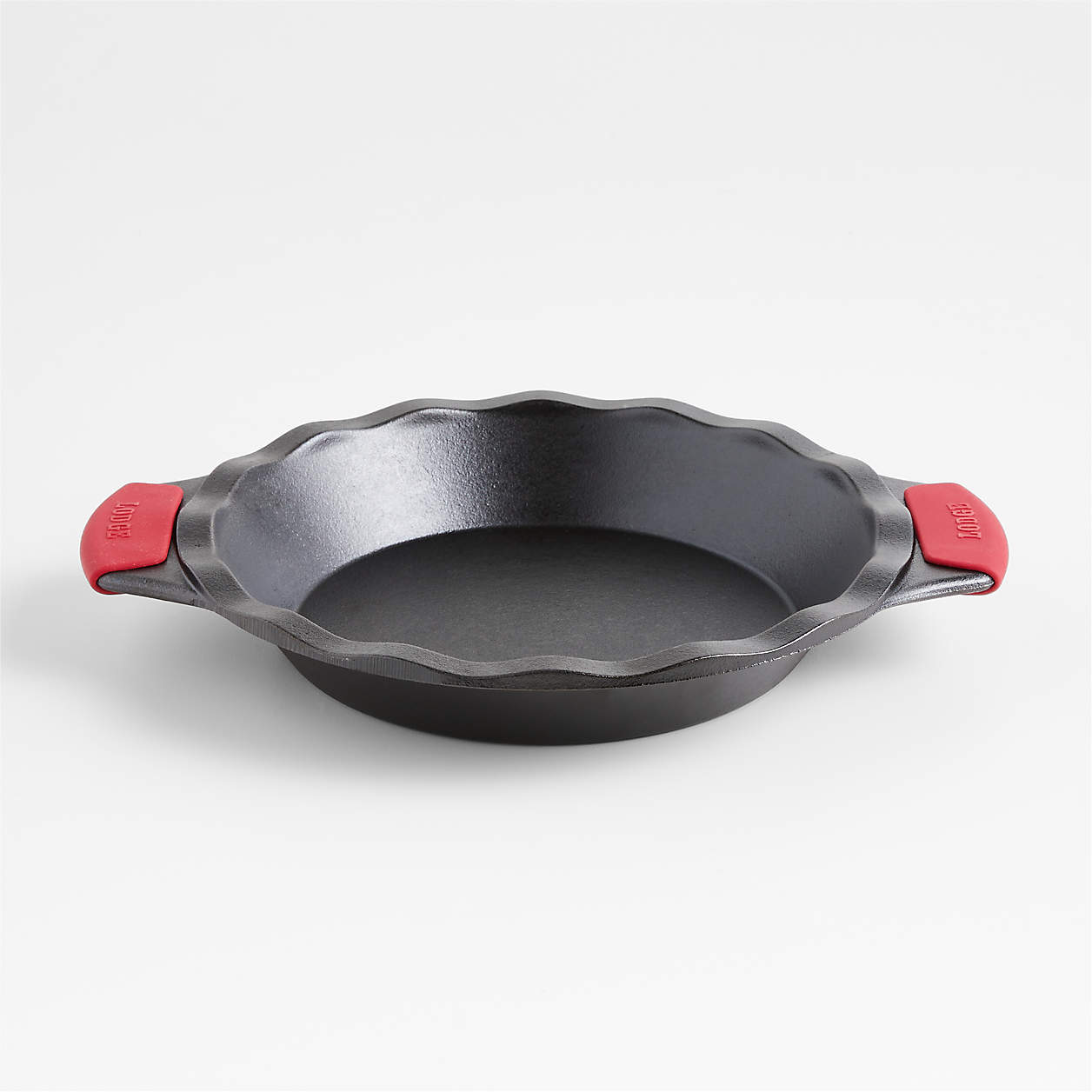 Lodge Cast Iron Pie Pan 9" with Silicone Grip + Reviews Crate & Barrel