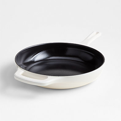 View Lodge USA Enamel 11" Cast Iron Skillet in Cloud White details