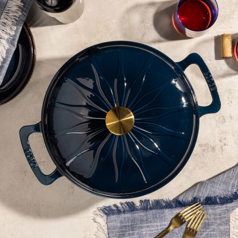 Lodge ® 6-Qt. Marine Luxe Enamel Dutch Oven with Gold Knob - image 4 of 6