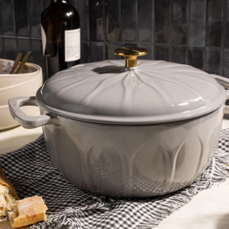 Lodge ® 6-Qt. Smoke Luxe Enamel Dutch Oven with Gold Knob - image 4 of 7