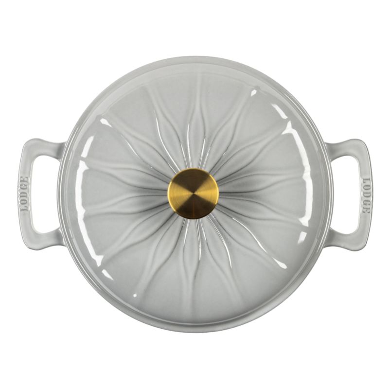 Lodge ® 6-Qt. Smoke Luxe Enamel Dutch Oven with Gold Knob - image 6 of 7