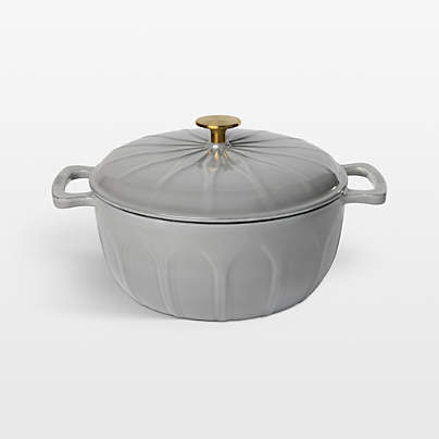 Lodge ® 6-Qt. Smoke Luxe Enamel Dutch Oven with Gold Knob