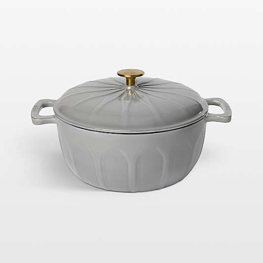 Lodge ® 6-Qt. Smoke Luxe Enamel Dutch Oven with Gold Knob