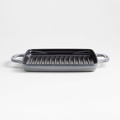 View Lodge ® USA Enamel 11" Moonstruck Enameled Cast Iron Grill Pan details