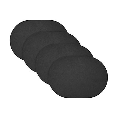 View Black Felt Oval Placemats, Set of 4 details