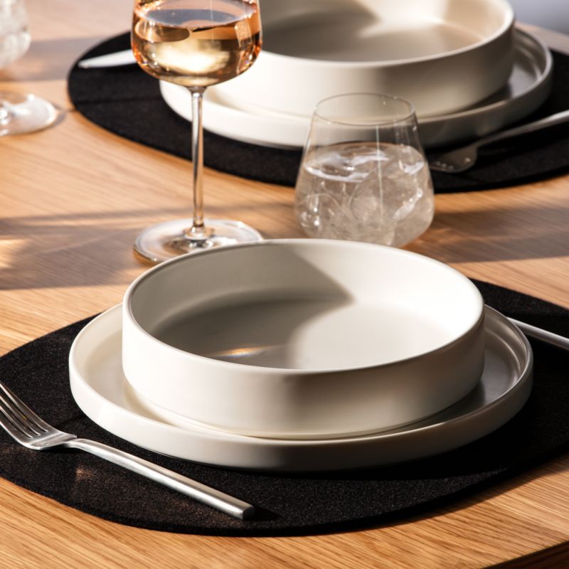 Black Felt Oval Placemats, Set of 4 - image 1 of 3