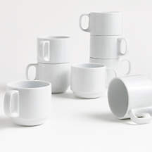 Logan 12-oz. Stacking Mugs, Set of 8 + Reviews | Crate & Barrel