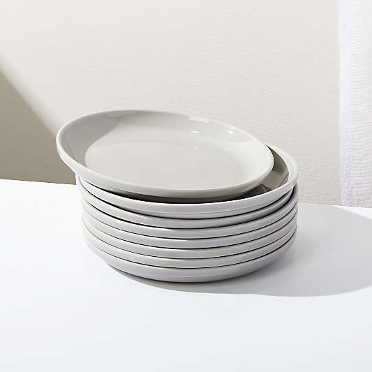 Logan Grey Stacking Salad Plates, Set of 8