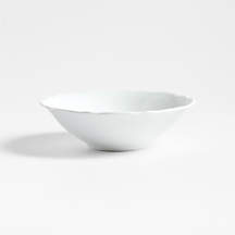 Loire White Porcelain Cereal Bowl | Crate & Barrel
