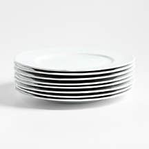 Loire White Porcelain Dinner Plates, Set of 8