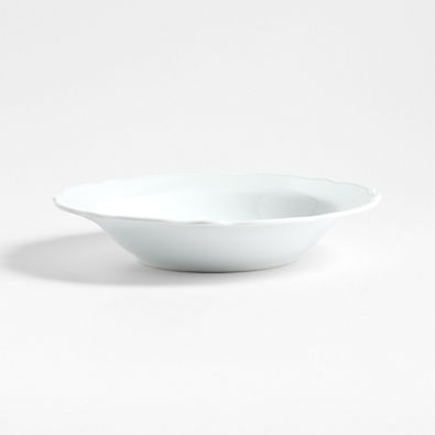 View Loire White Porcelain Low Bowl details