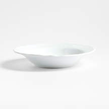 Loire White Porcelain Low Bowl | Crate & Barrel