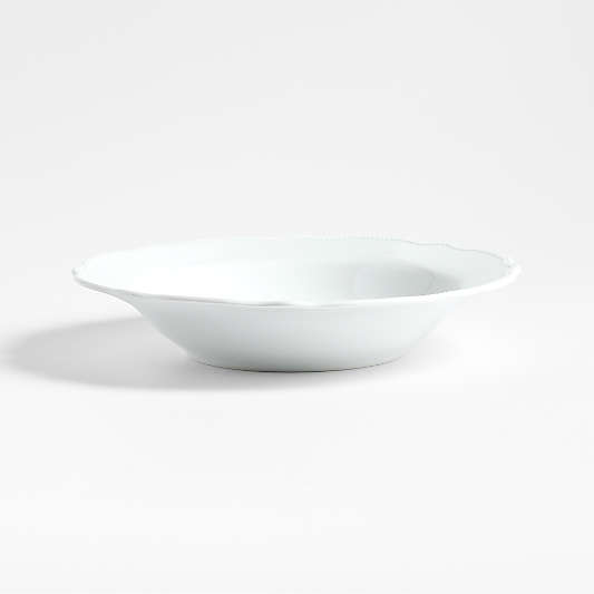 Loire White Porcelain Low Bowl