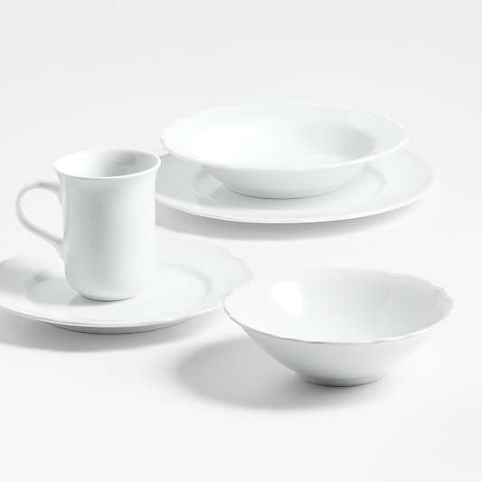 Loire White Porcelain Dinner Plate