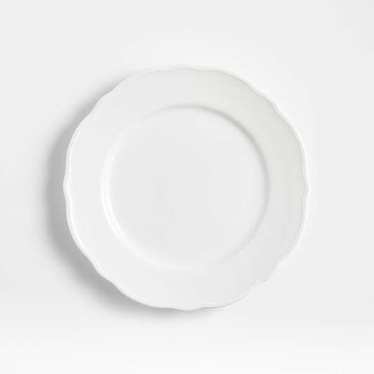 Loire White Porcelain Salad Plates, Set of 8