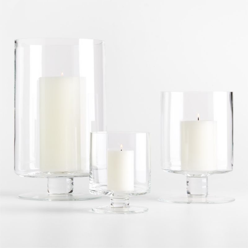 London Clear Glass Hurricane Candle Holder, Small 6" - image 1 of 6