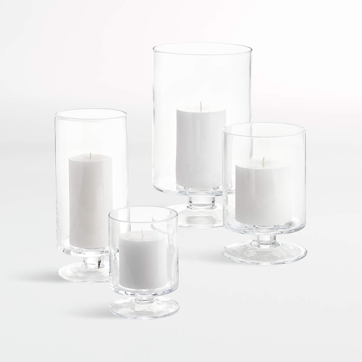 London Glass Hurricane Candle Holders Crate And Barrel