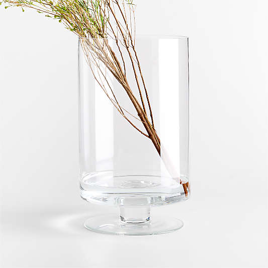 London Clear Glass Hurricane Candle Holders