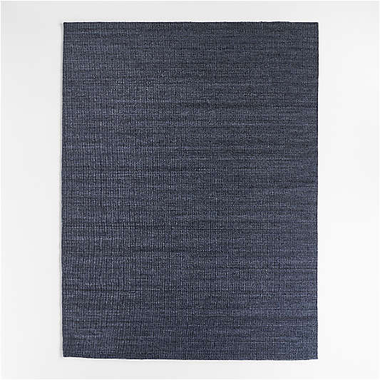 London Performance Textured Blue Handknotted Area Rug