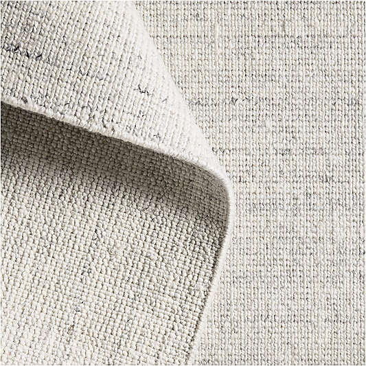 London Performance Textured Ivory Handknotted Rug Swatch 12"x18"