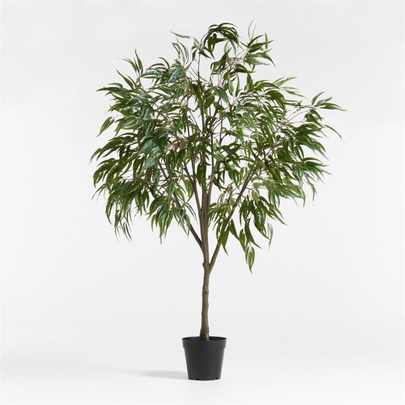 Potted Faux Long Leaf Eucalyptus Tree 9'