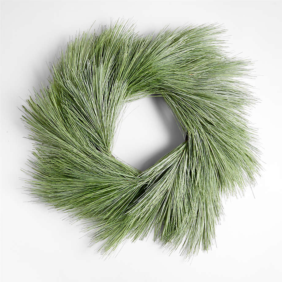 Long needle pine wreath for holiday decor - Crate & Barrel