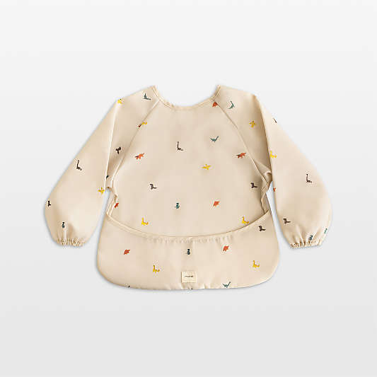 Mushie Dinosaurs Long Sleeve Bib