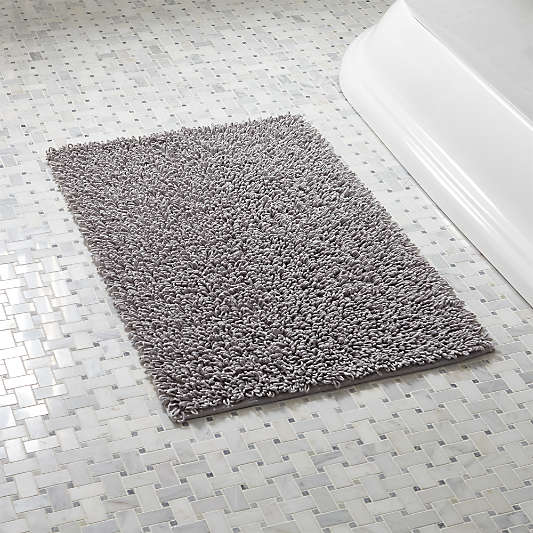 Loop Light Grey Bath Rug