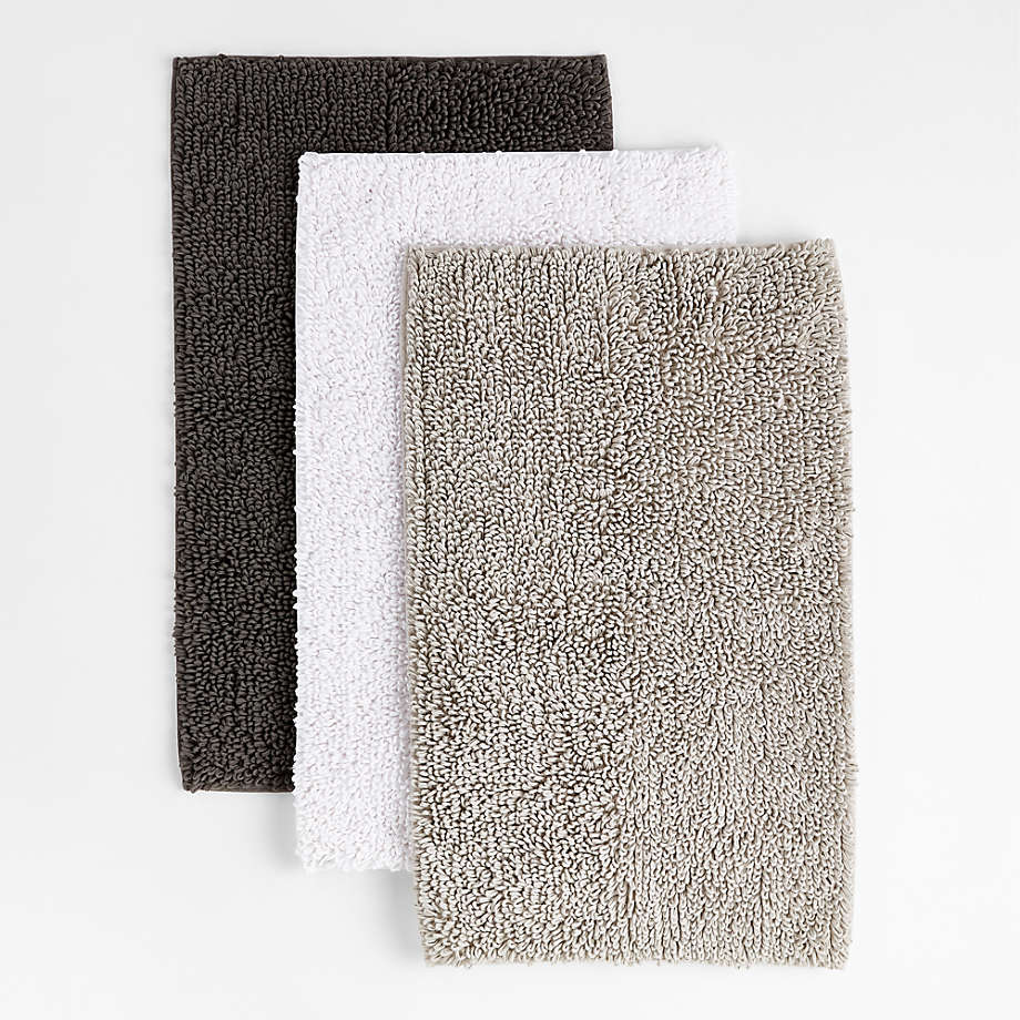 Raffee Fluffy Cotton Bath Mats | Crate & Barrel