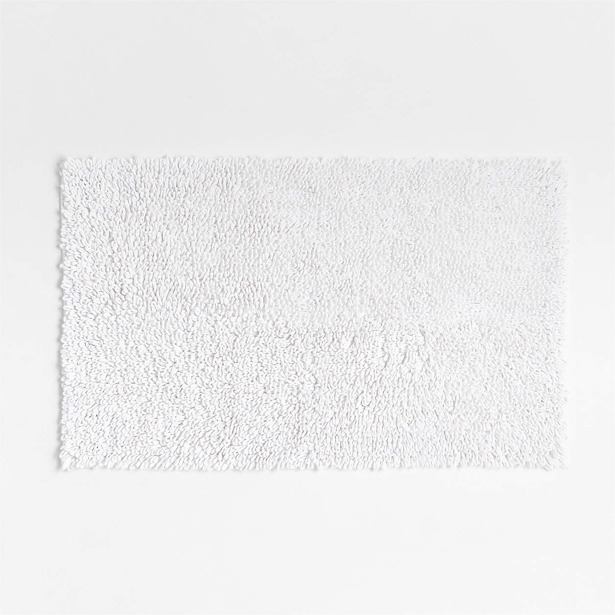 Loop Organic Cotton White Bath Mat + Reviews Crate & Barrel