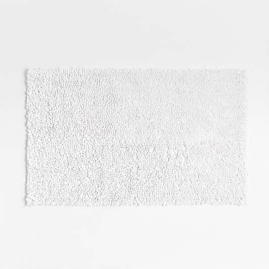 Loop Organic Cotton White Bath Mat