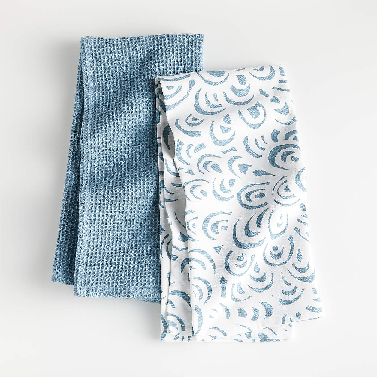 Blue Loops Dish Towels, Set of 2 Crate and Barrel