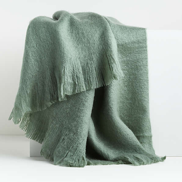 thick green blanket