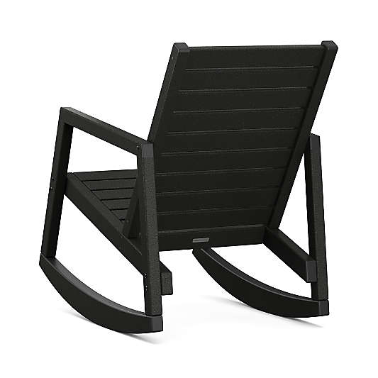 Loreto Black Outdoor Rocking Chair by POLYWOOD®