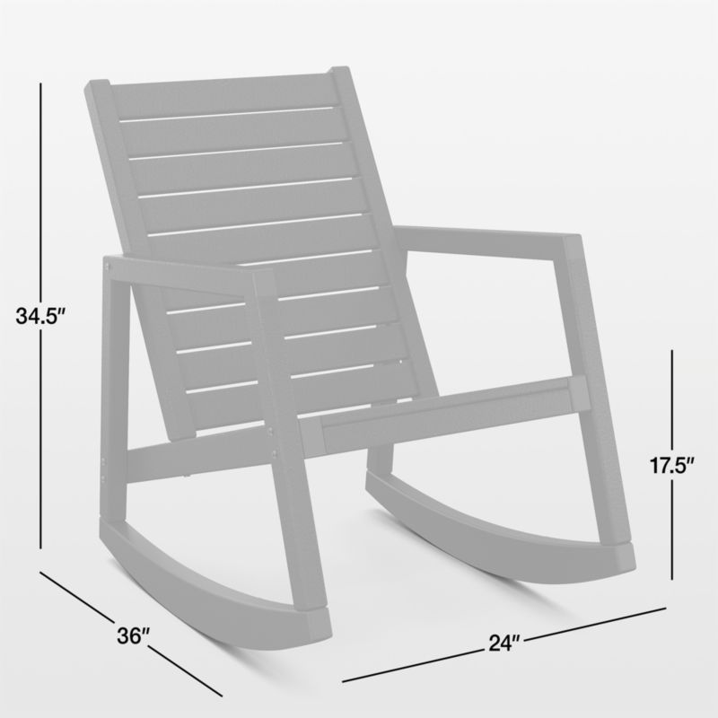 View Loreto Teak Brown Outdoor Rocking Chair by POLYWOOD® - image 2 of 3