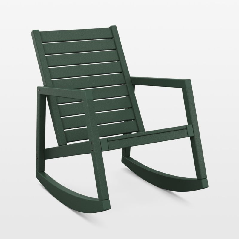 Loreto Green Outdoor Rocking Chair by POLYWOOD® - image 0 of 3