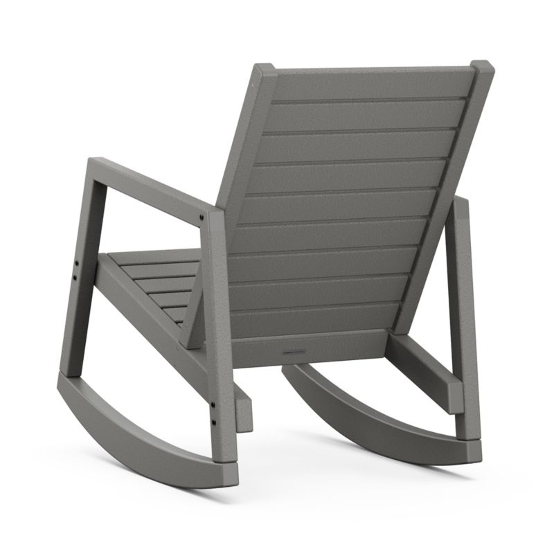 Loreto Grey Outdoor Rocking Chair by POLYWOOD® - image 2 of 3