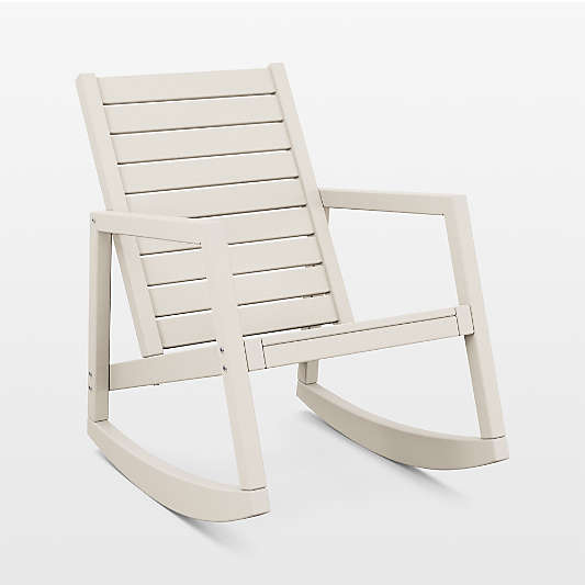 Loreto Sand Brown Outdoor Rocking Chair by POLYWOOD®